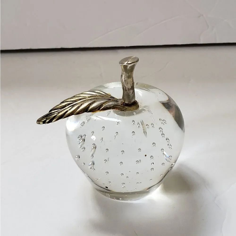 Glass Apple Paperweight - Picture 2 of 8